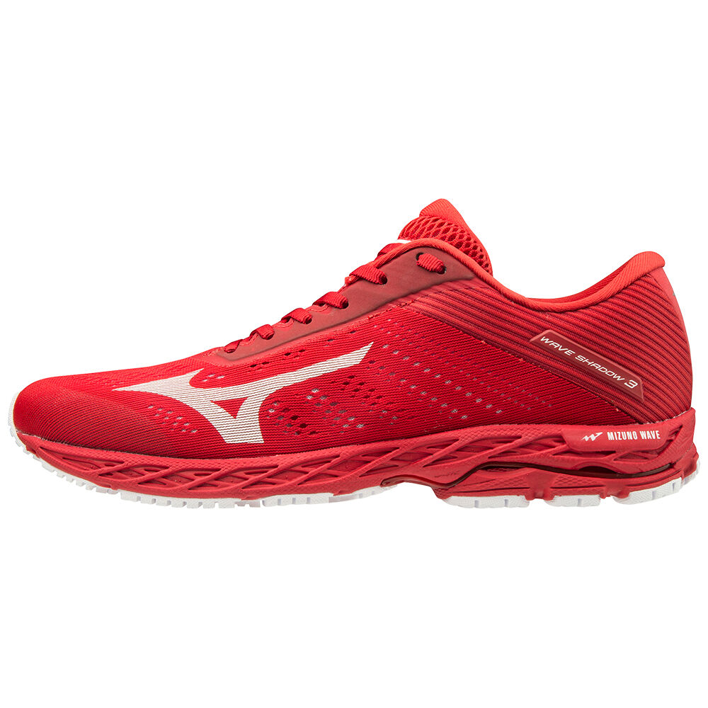 Mizuno Men's WAVE SHADOW 3 Running Shoes Red/White (J1GC193007-QWO)